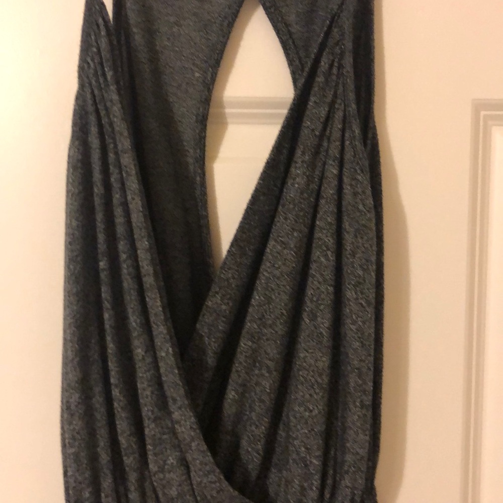 Grey jumpsuit.